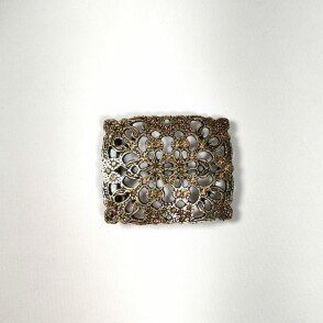 Boucle Tulle doré - Cognac/Topaze